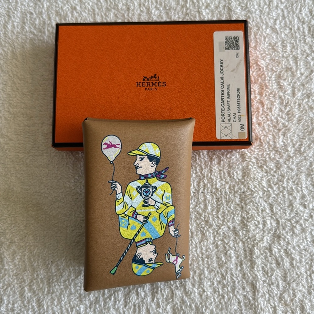 Hermes Swift Jockey Calvi Card Case Holder - Picture 1 of 16